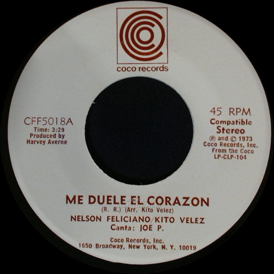 Nelson Feliciano/Kito Velez - Me Duele El Corazon / China side B