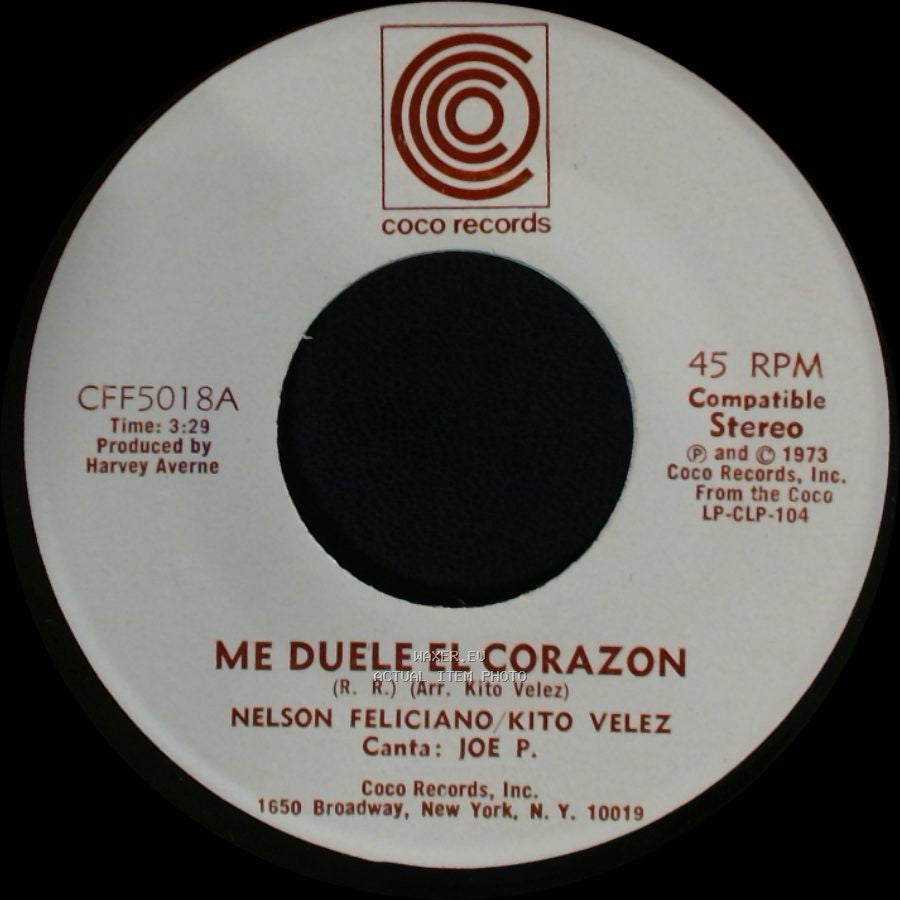 Nelson Feliciano/Kito Velez - Me Duele El Corazon / China side A