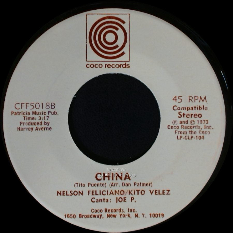 Nelson Feliciano/Kito Velez - Me Duele El Corazon / China side B