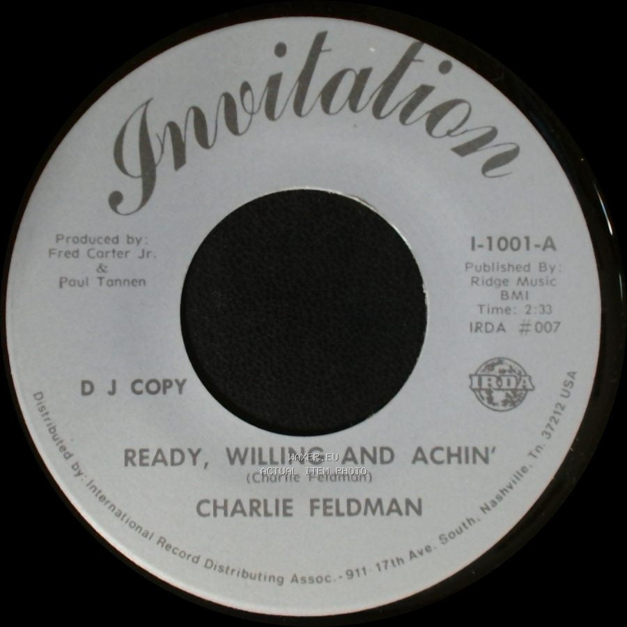 Charlie Feldman - Ready, Willing And Achin' / Ready, Willing And Achin' side A