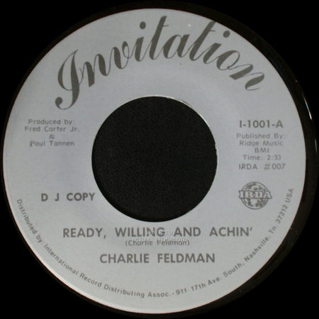 Charlie Feldman - Ready, Willing And Achin' / Ready, Willing And Achin' side A