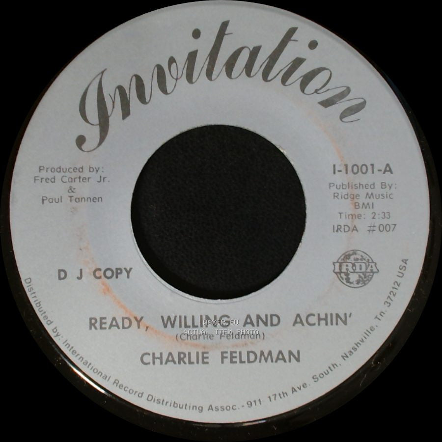 Charlie Feldman - Ready, Willing And Achin' / Ready, Willing And Achin' side B
