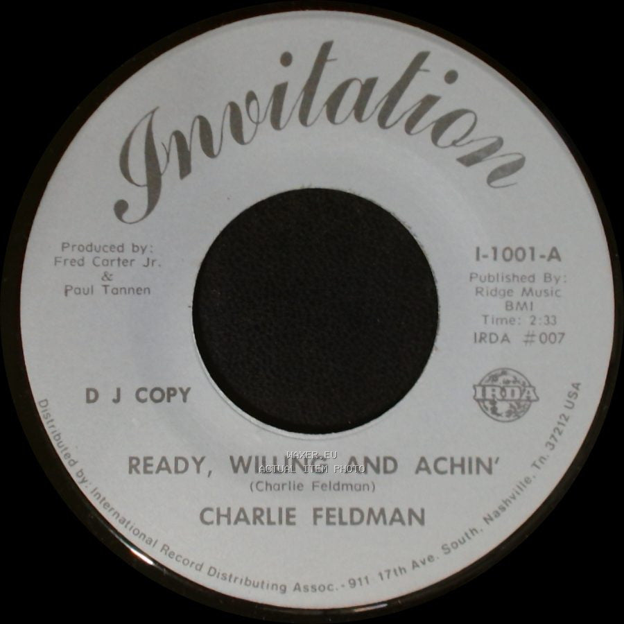 Charlie Feldman - Ready, Willing And Achin' / Ready, Willing And Achin' side A
