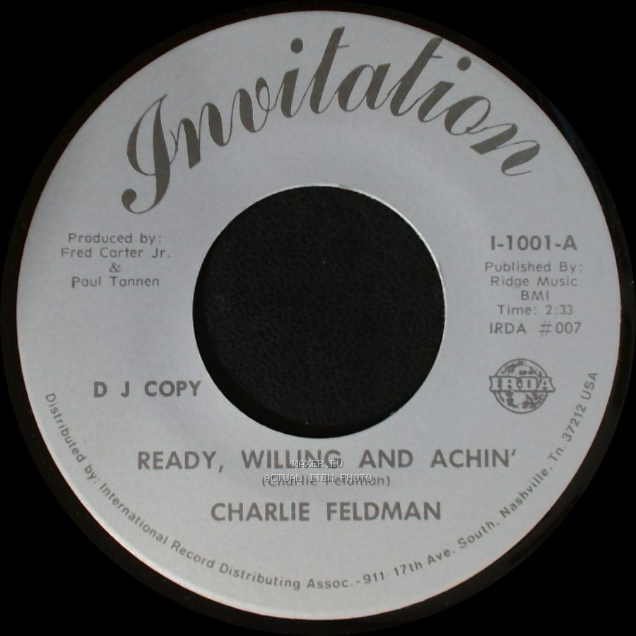 Charlie Feldman - Ready, Willing And Achin' / Ready, Willing And Achin' side B