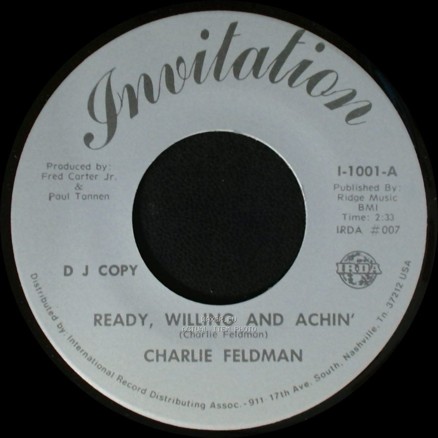 Charlie Feldman - Ready, Willing And Achin' / Ready, Willing And Achin' side A