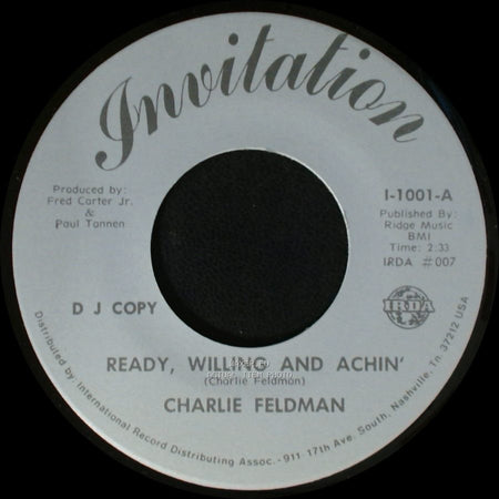 Charlie Feldman - Ready, Willing And Achin' / Ready, Willing And Achin' side A