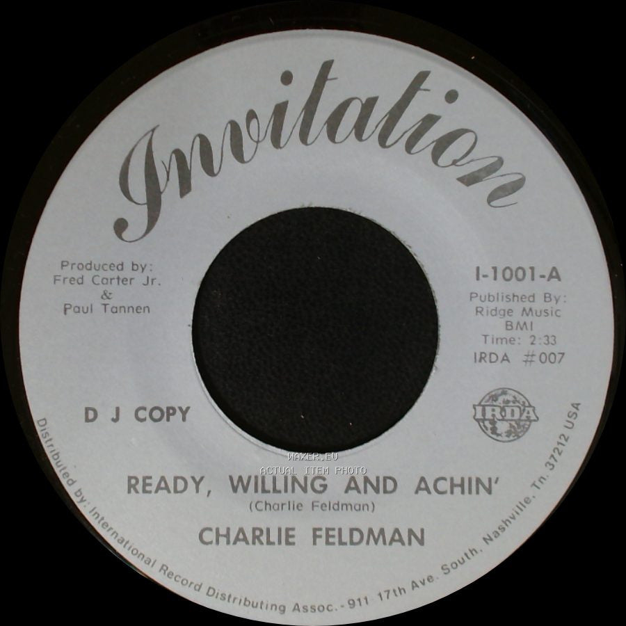 Charlie Feldman - Ready, Willing And Achin' / Ready, Willing And Achin' side A