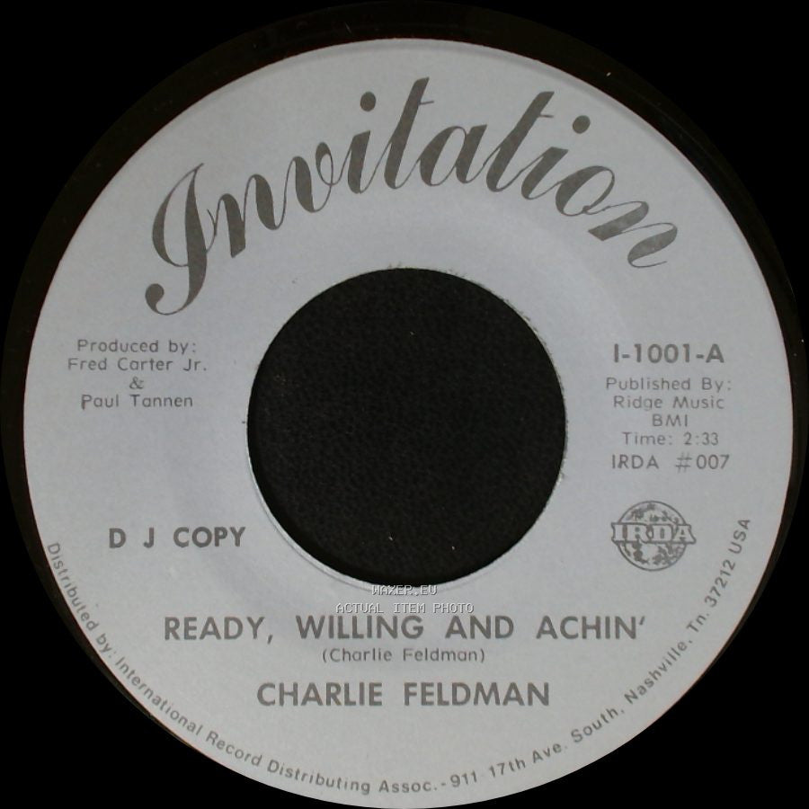 Charlie Feldman - Ready, Willing And Achin' / Ready, Willing And Achin' side B