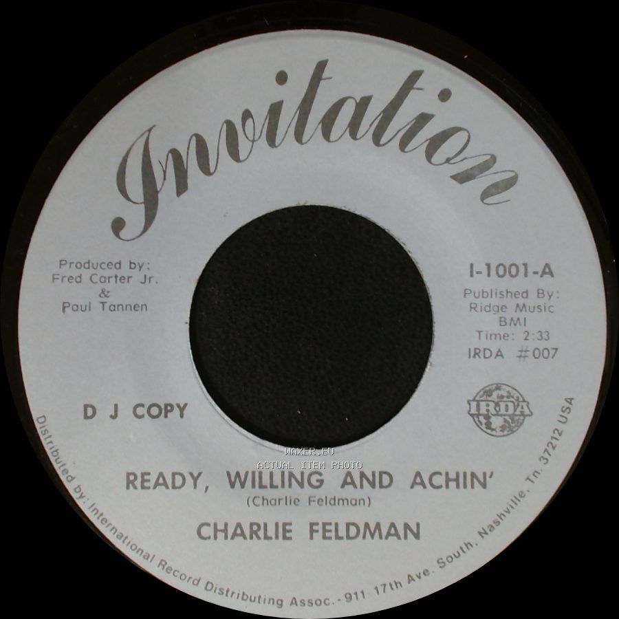 Charlie Feldman - Ready, Willing And Achin' / Ready, Willing And Achin' side B