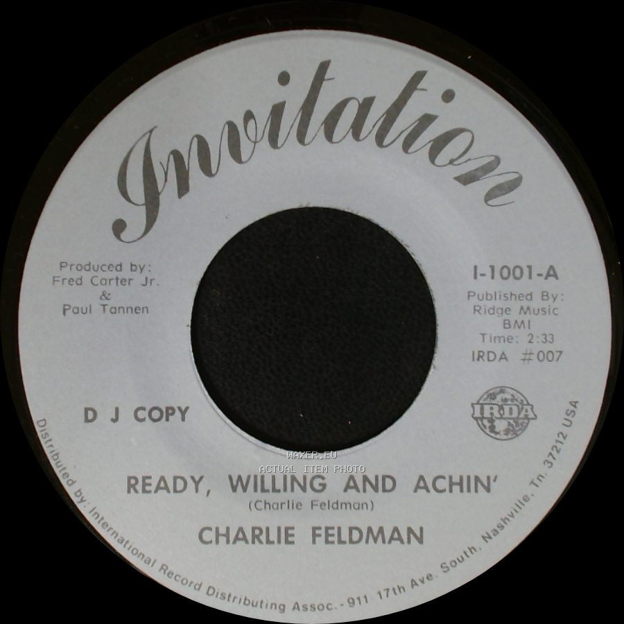 Charlie Feldman - Ready, Willing And Achin' / Ready, Willing And Achin' side B
