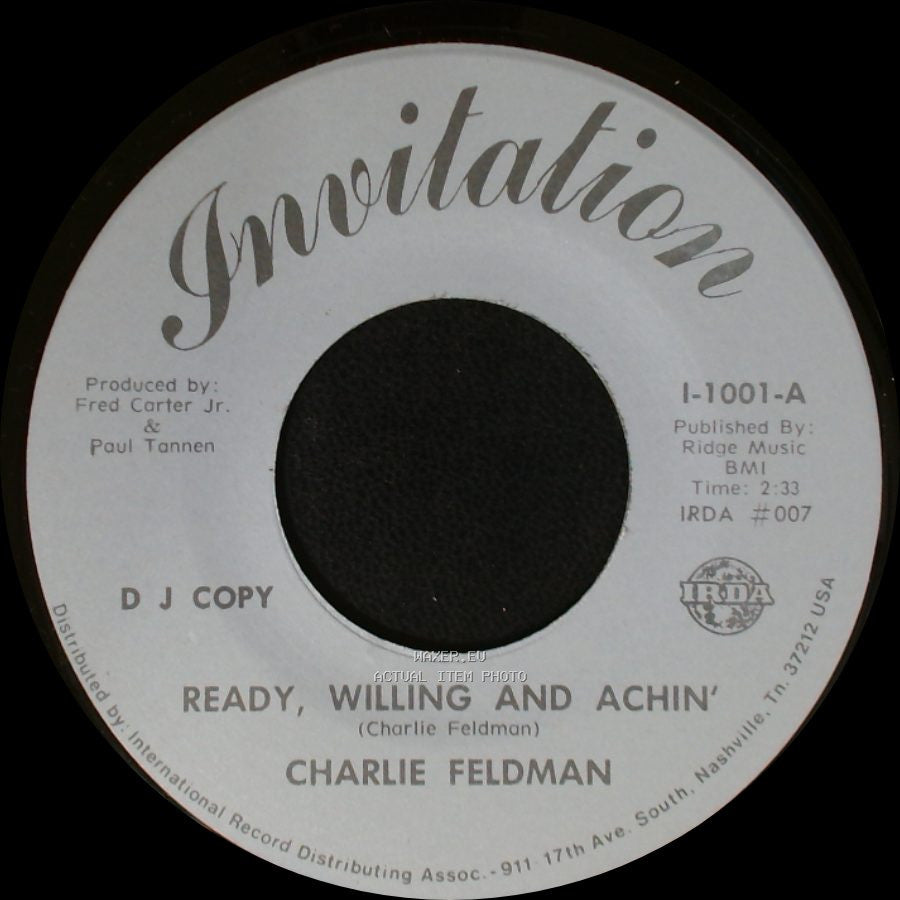 Charlie Feldman - Ready, Willing And Achin' / Ready, Willing And Achin' side A