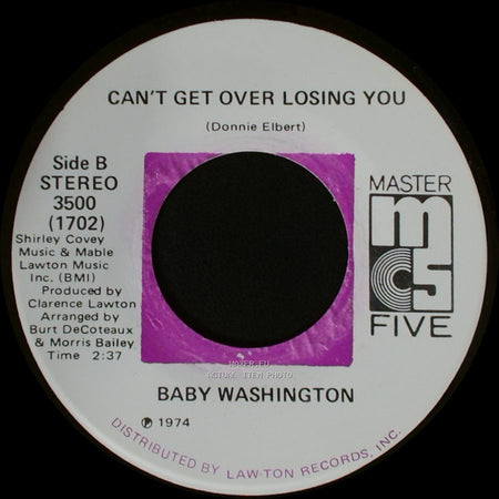 Baby Washington - Care Free / Can't Get Over Losing You side B