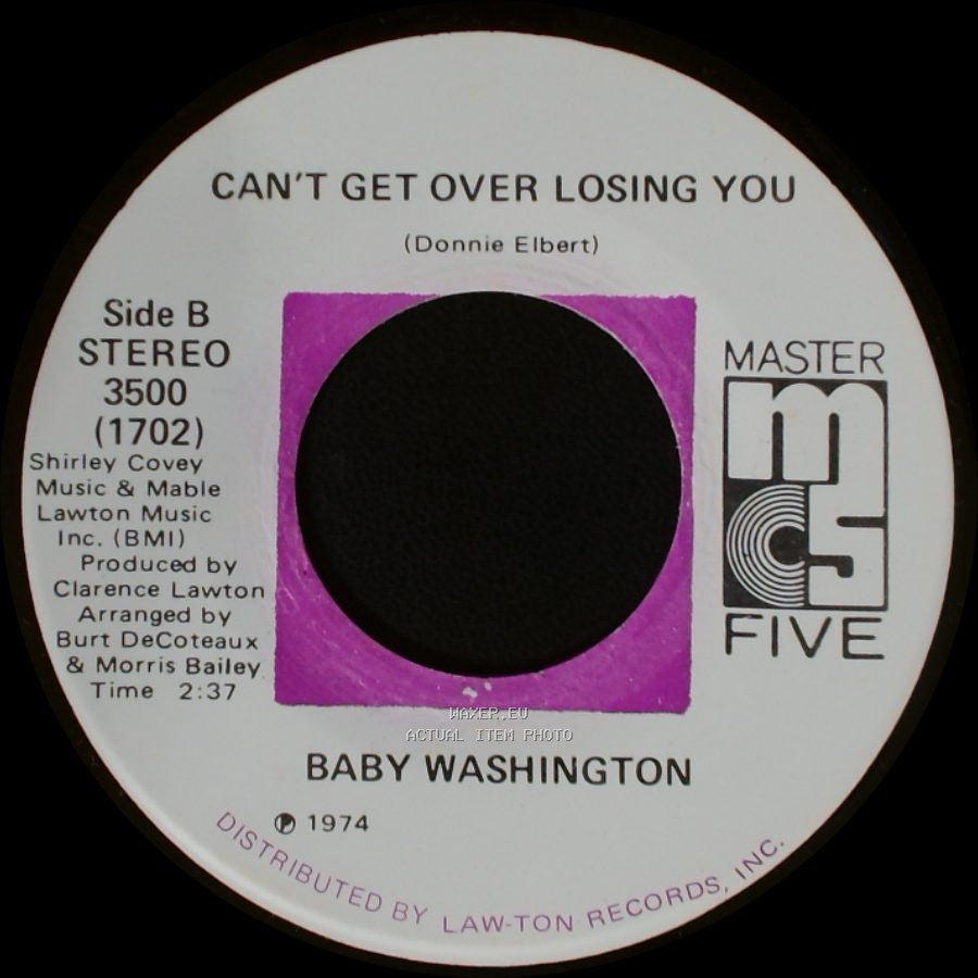 Baby Washington - Care Free / Can't Get Over Losing You side B