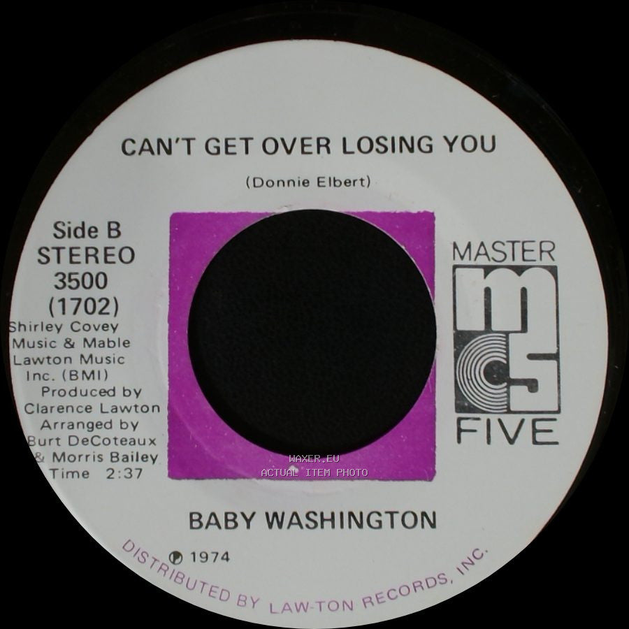 Baby Washington - Care Free / Can't Get Over Losing You side B