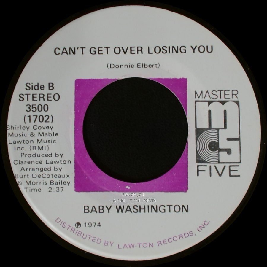 Baby Washington - Care Free / Can't Get Over Losing You side B