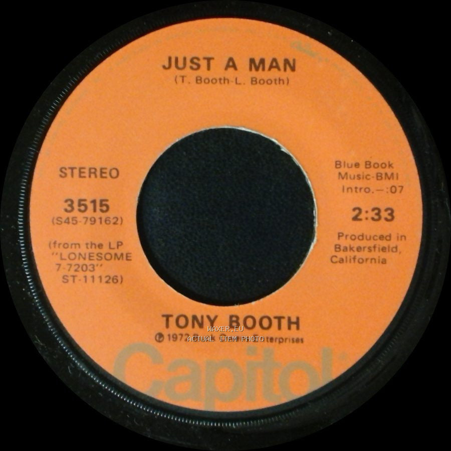 Tony Booth - When A Man Loves A Woman (The Way That I Love You) / Just A Man side B