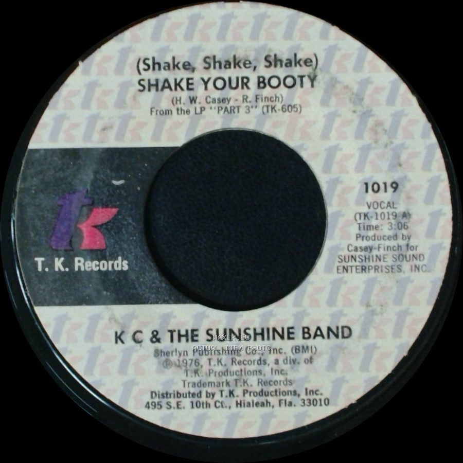 K C & The Sunshine Band - Boogie Shoes / (Shake, Shake, Shake) Shake Your Booty side B
