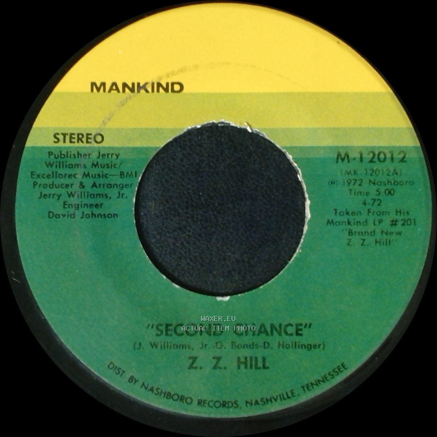 Z. Z. Hill - It Ain't No Use / Second Chance side B