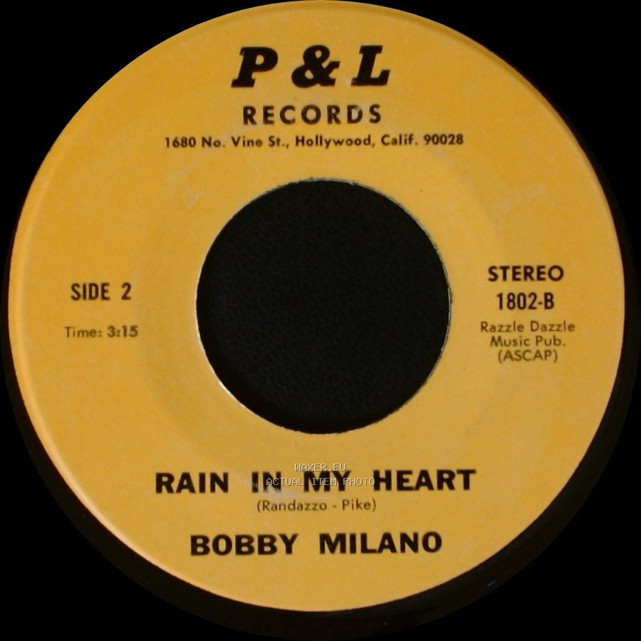 Bobby Milano - Loves Melody / Rain In My Heart side B