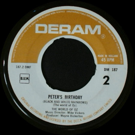 The World Of Oz - Peter's Birthday (Black And White Rainbows) (The World Of Oz) / The Muffin Man side A