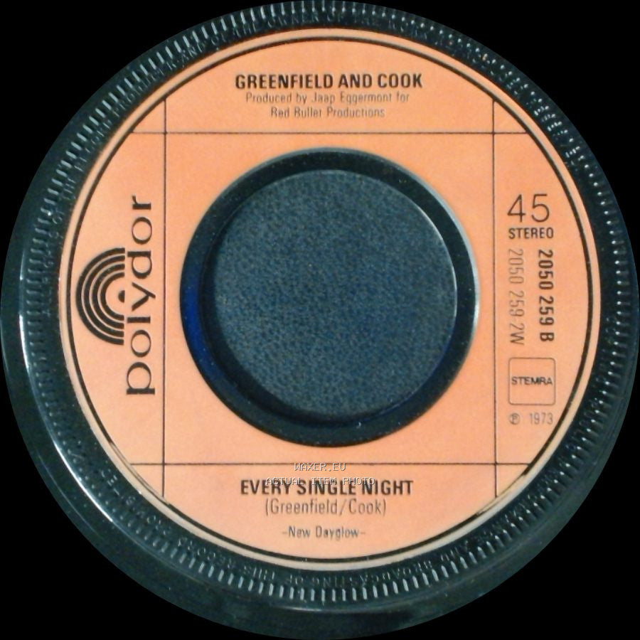 Greenfield And Cook - Easy, Boy (And We All Prayed Together) / Every Single Night side B