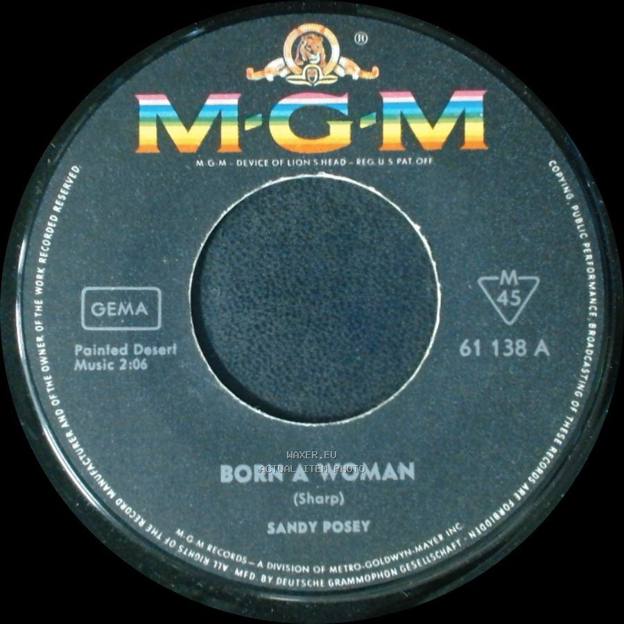 Sandy Posey - Born A Woman / Caution To The Wind side A