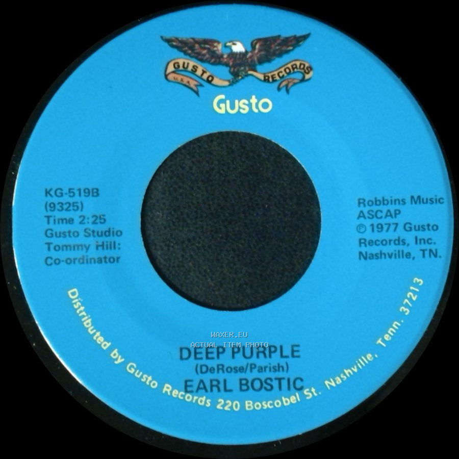 Earl Bostic - Deep Purple / Smoke Rings side A