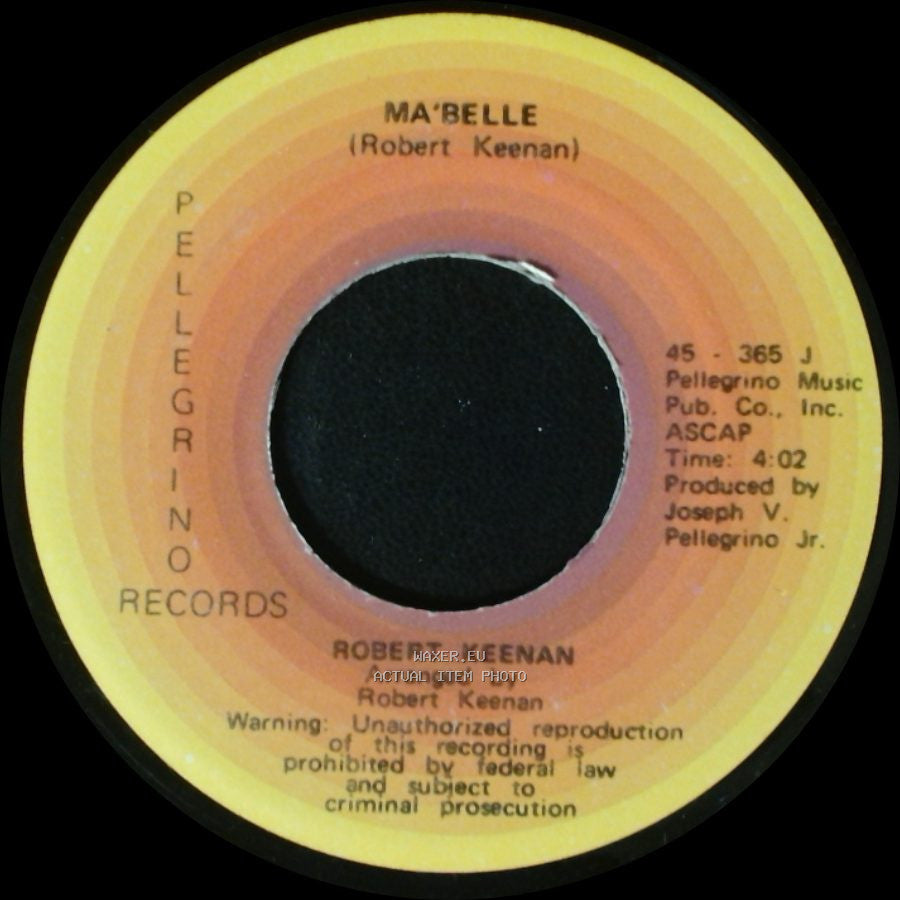 Robert Keenan - Something About A Girl / Ma'belle side B