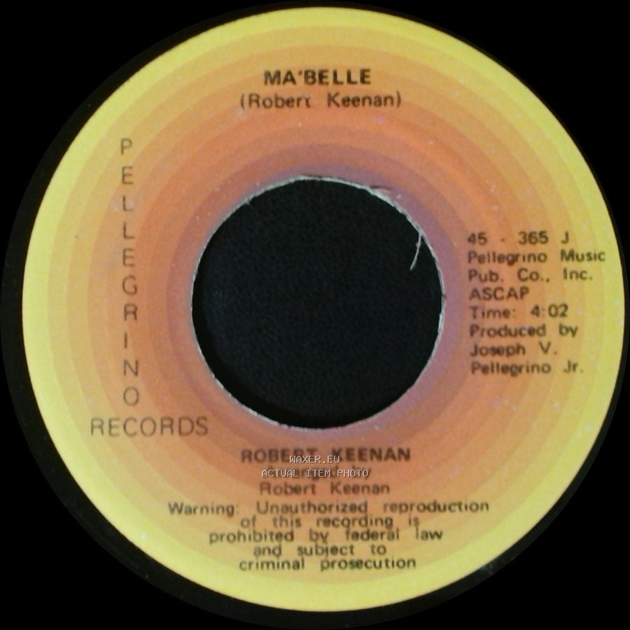 Robert Keenan - Something About A Girl / Ma'belle side B