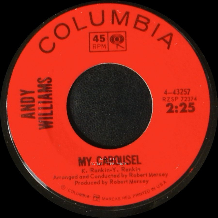 Andy Williams - My Carousel / ..... And Roses And Roses side A