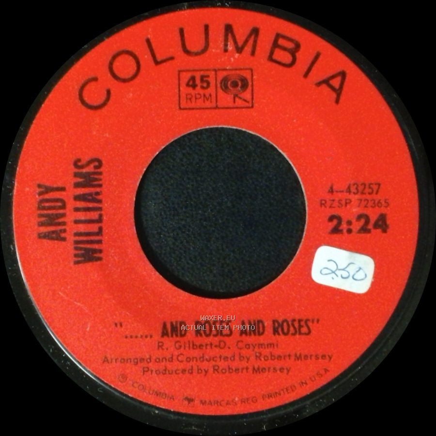 Andy Williams - My Carousel / ..... And Roses And Roses side B