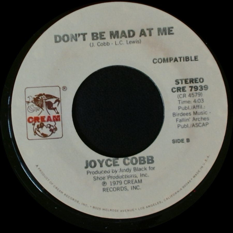 Joyce Cobb - Dig The Gold / Don't Be Mad At Me side B