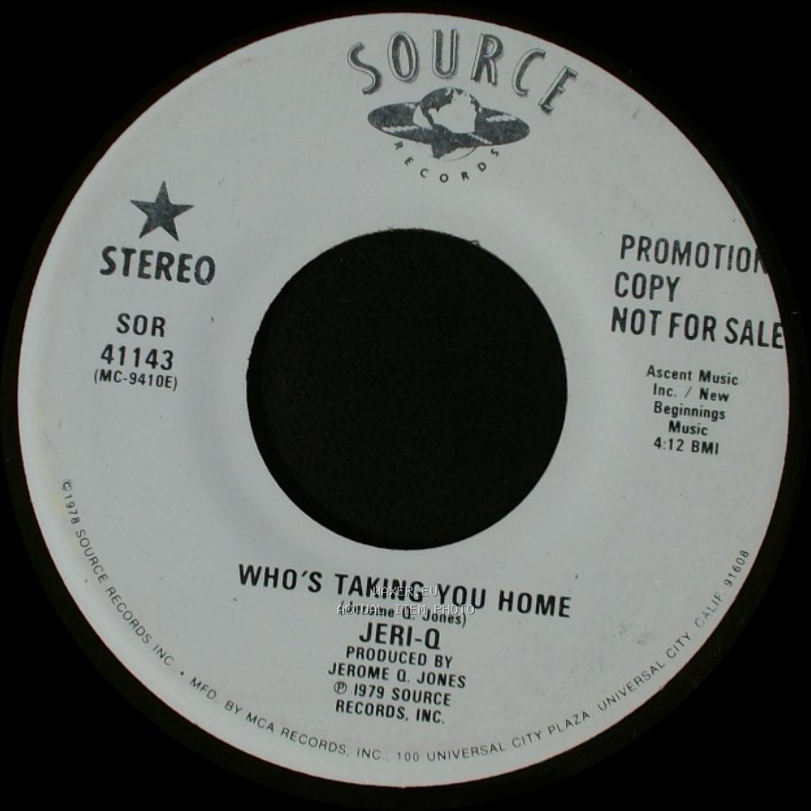 Jeri-Q - Who's Taking You Home / Who's Taking You Home side A