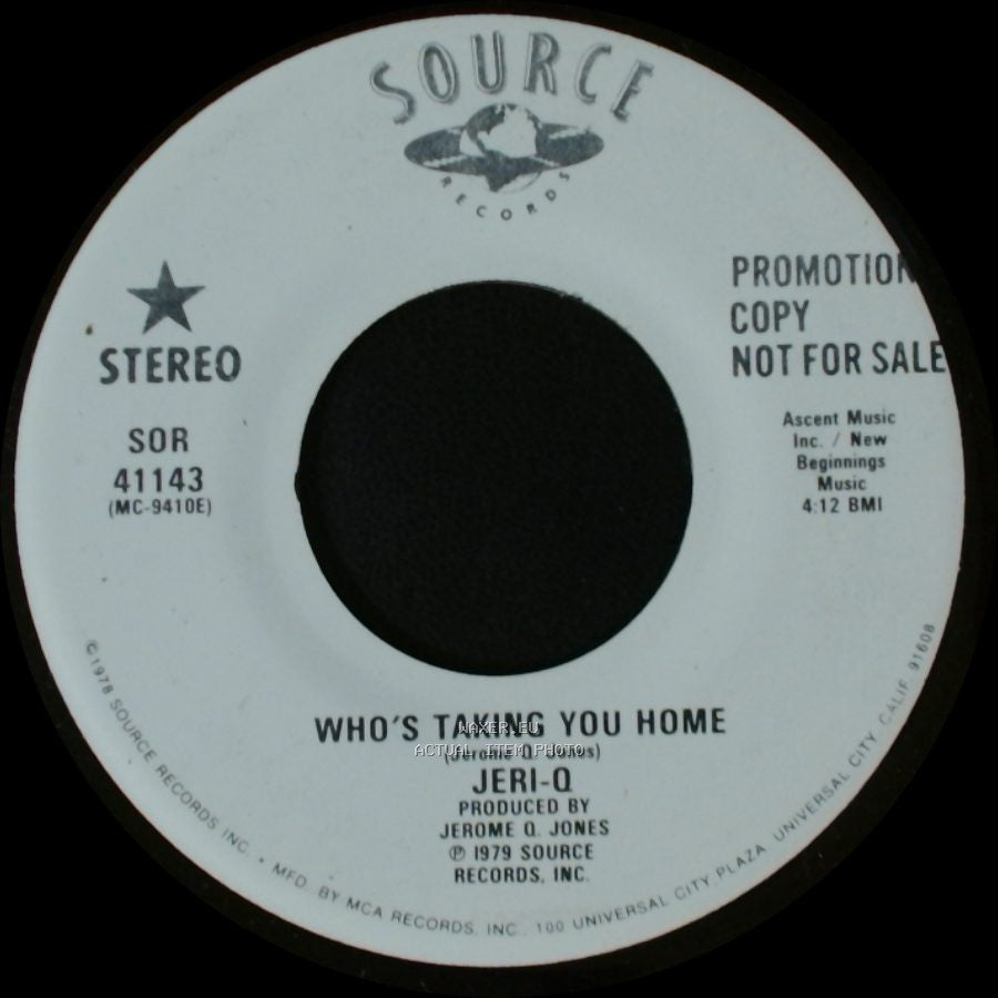 Jeri-Q - Who's Taking You Home / Who's Taking You Home side A