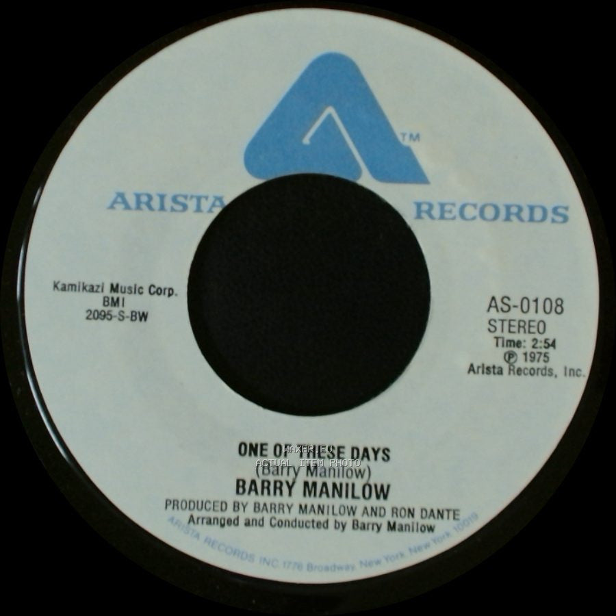 Barry Manilow - It's A Miracle / One Of These Days side B