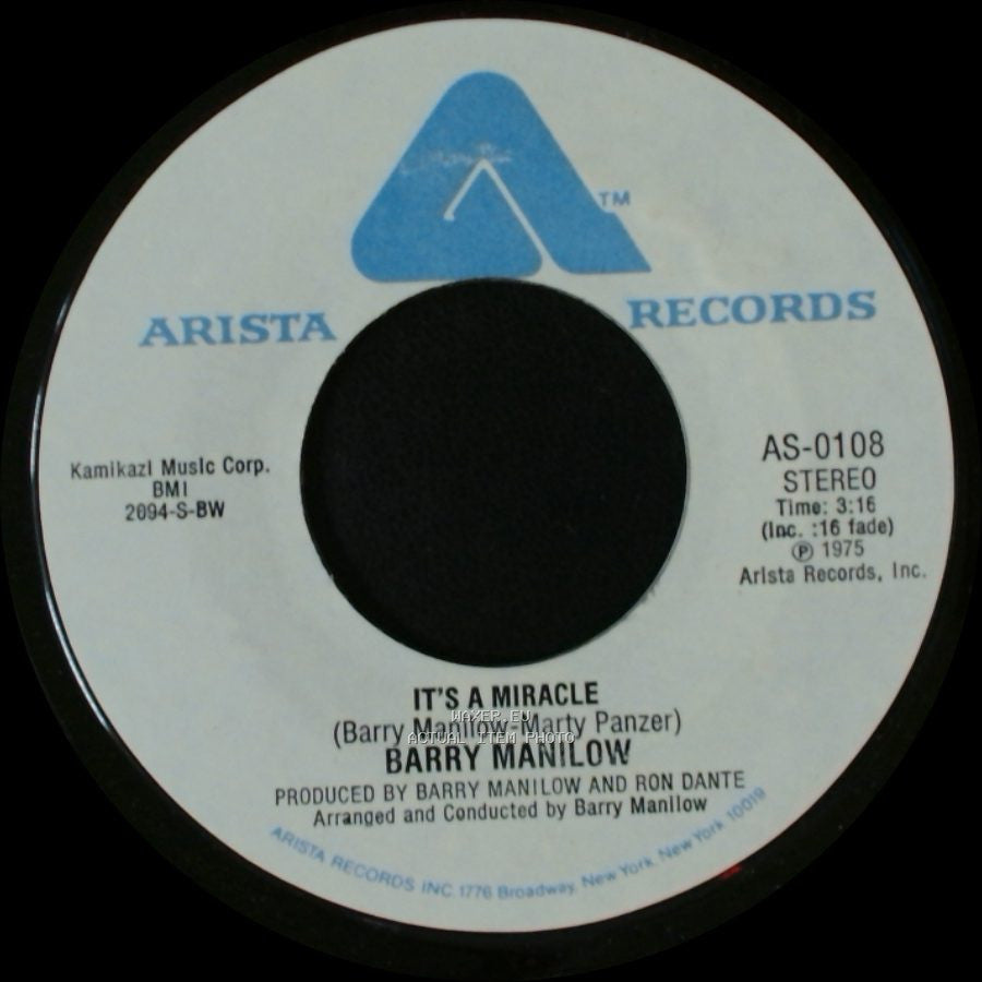 Barry Manilow - It's A Miracle / One Of These Days side A
