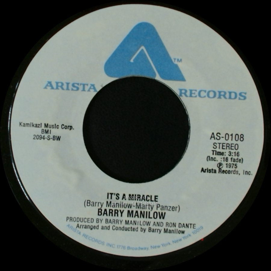 Barry Manilow - It's A Miracle / One Of These Days side A