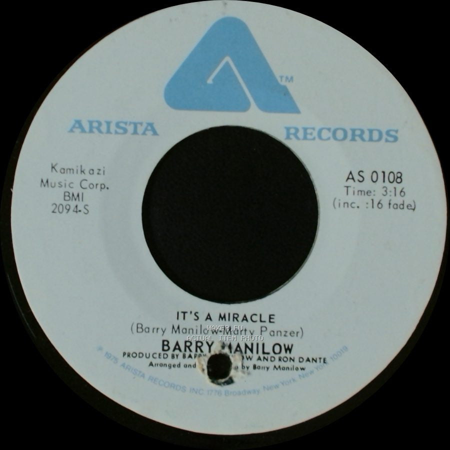 Barry Manilow - It's A Miracle / One Of These Days side A