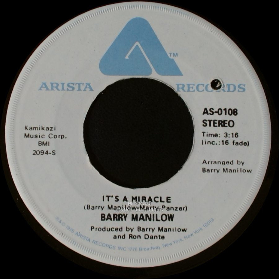 Barry Manilow - It's A Miracle / One Of These Days side A