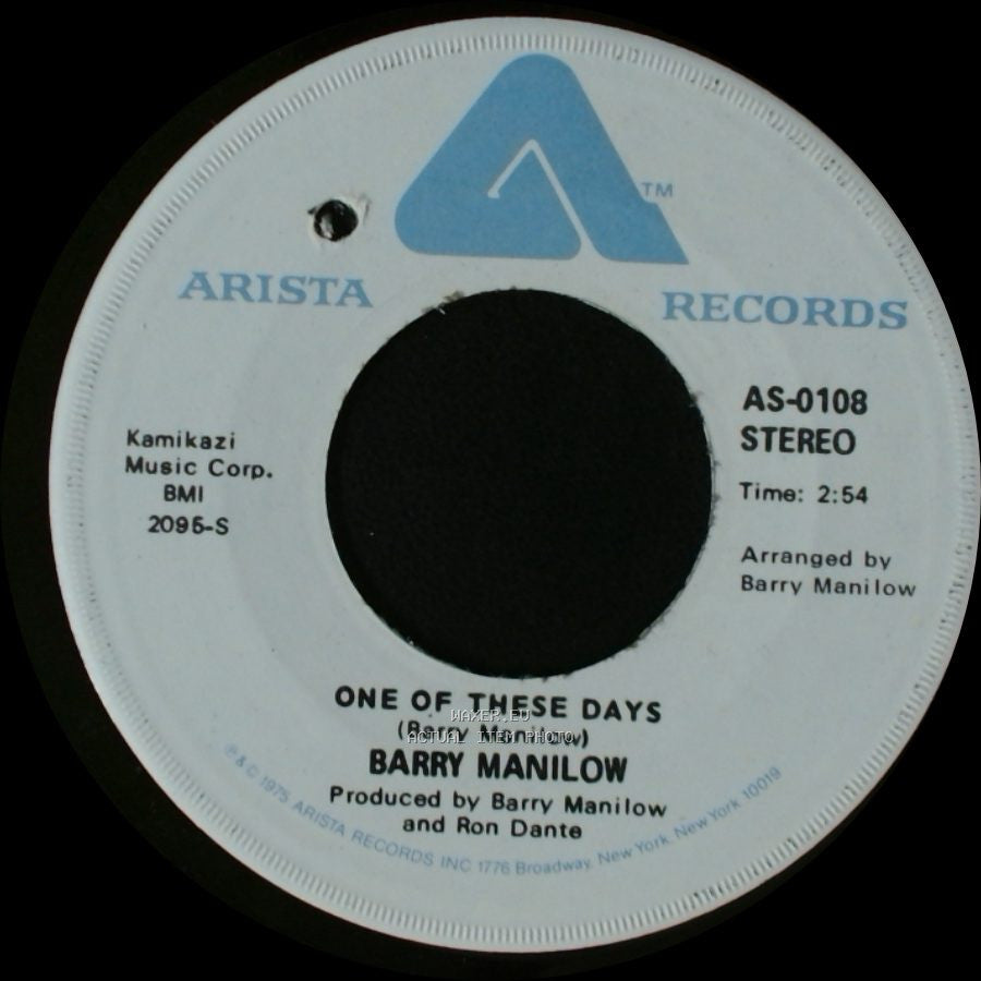 Barry Manilow - It's A Miracle / One Of These Days side B