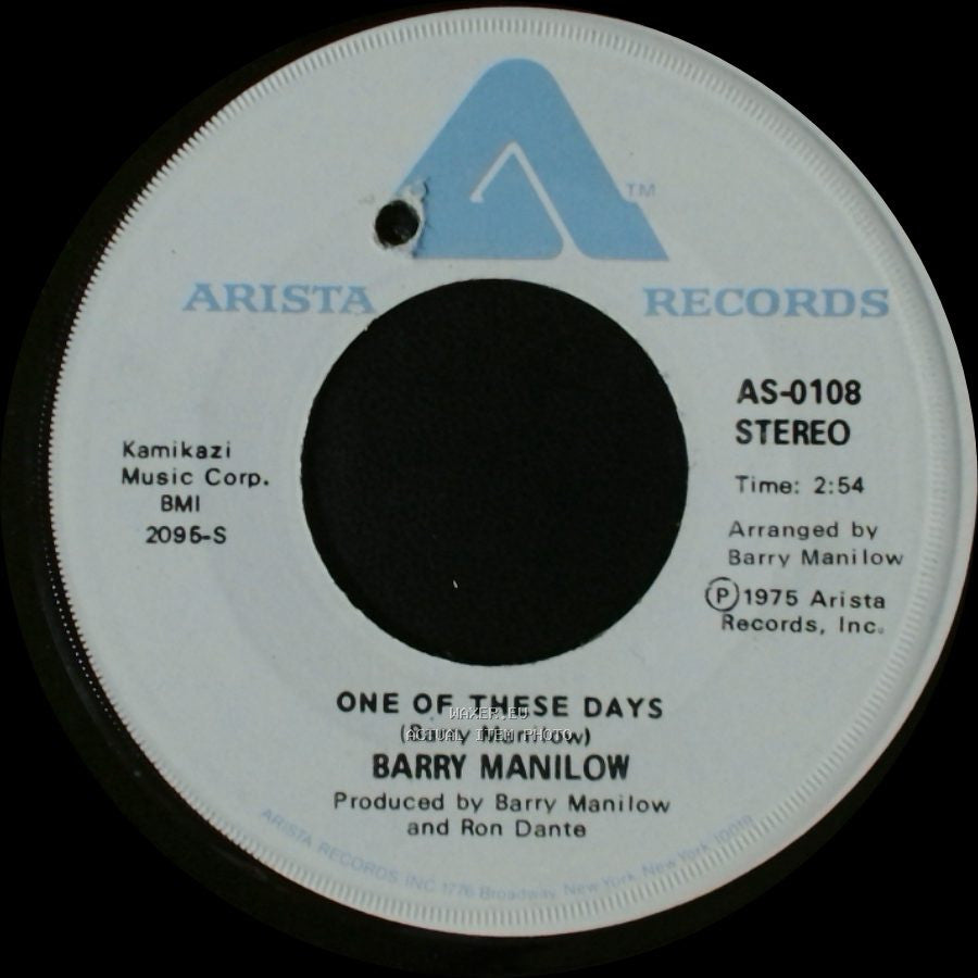 Barry Manilow - It's A Miracle / One Of These Days side B