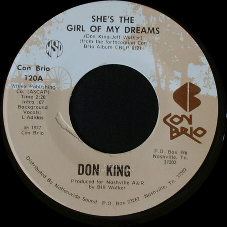 Don King - She's The Girl Of My Dreams / Dancing Across My Memory side B