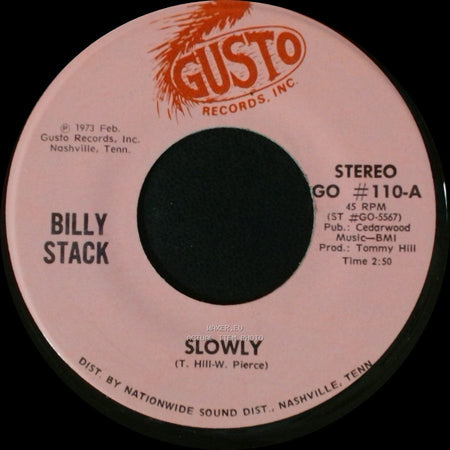 Billy Stack - Sorry / Slowly side B