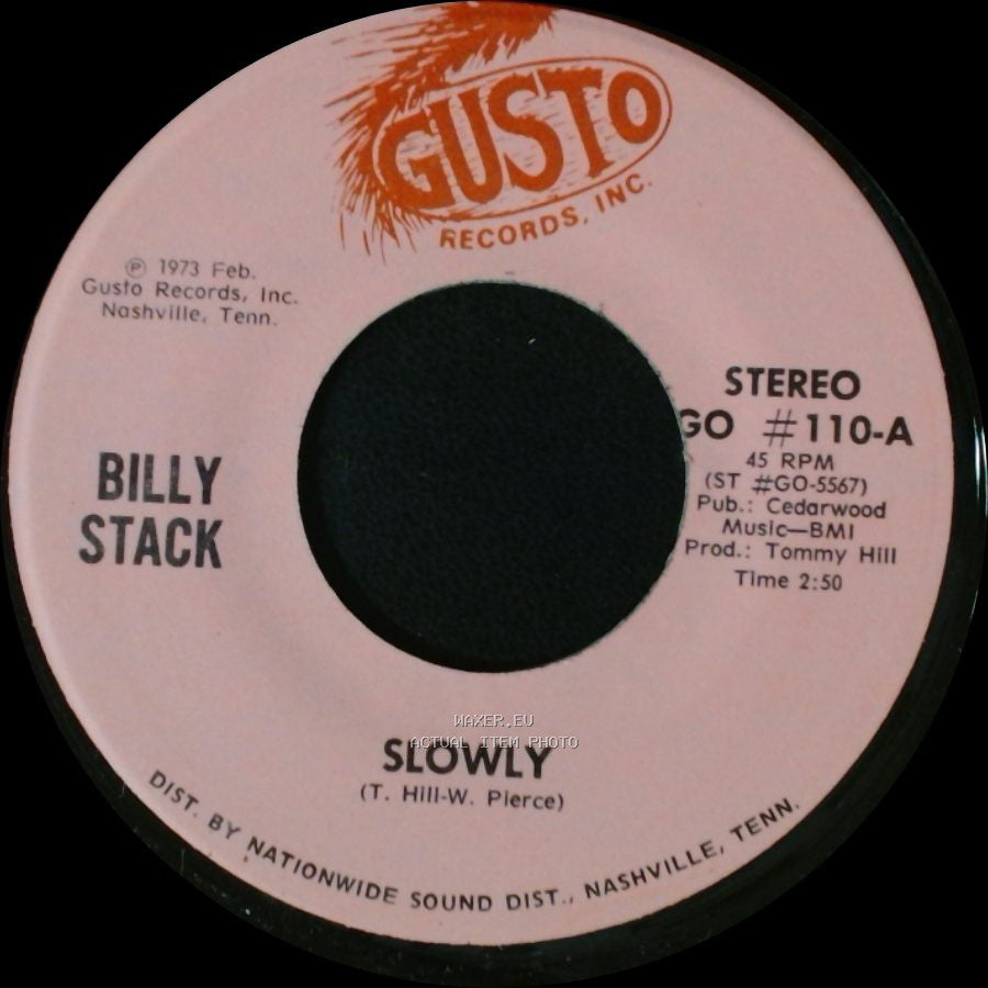 Billy Stack - Sorry / Slowly side B