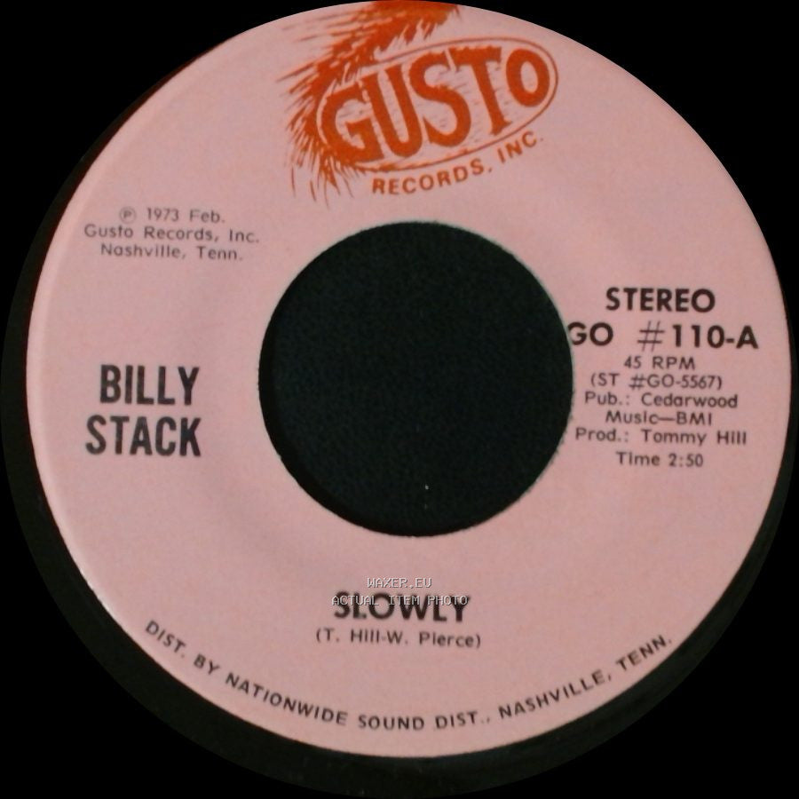 Billy Stack - Sorry / Slowly side B