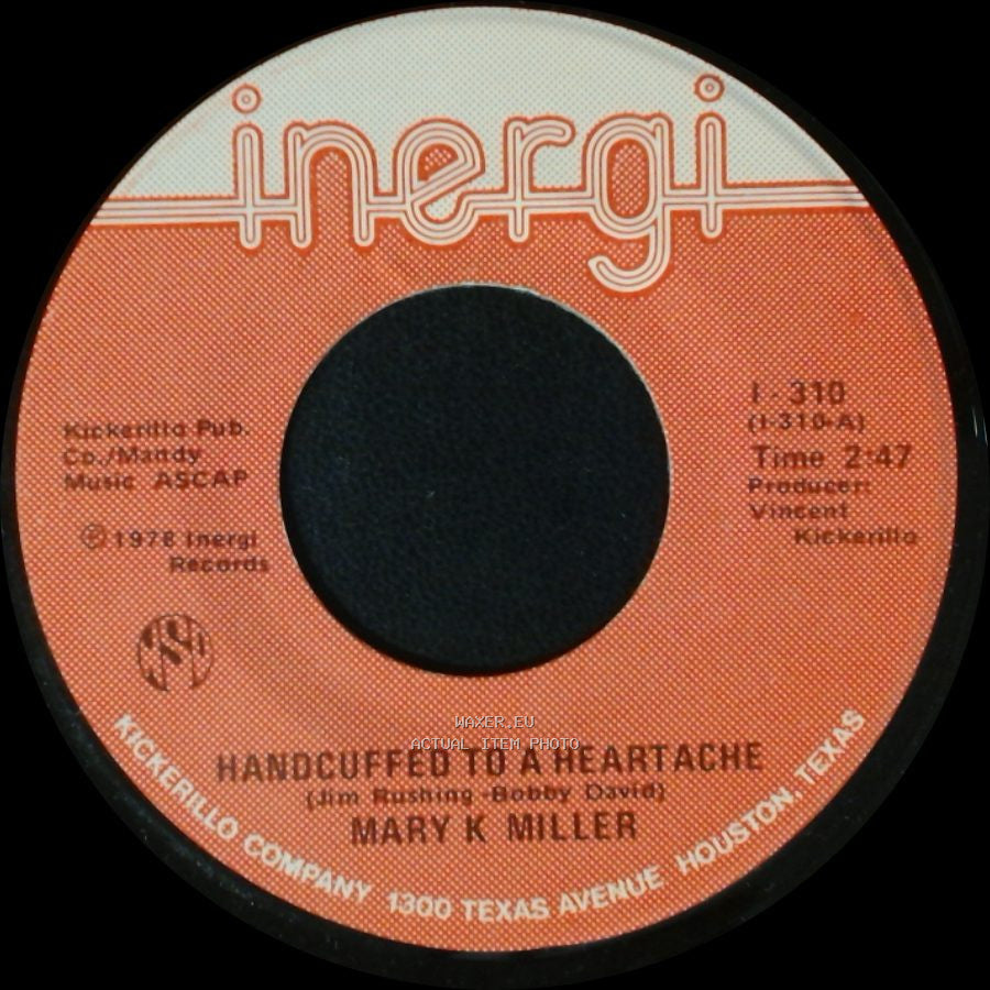 Mary K Miller - Over And Over (I Fall In Love Again) / Handcuffed To A Heartache side B