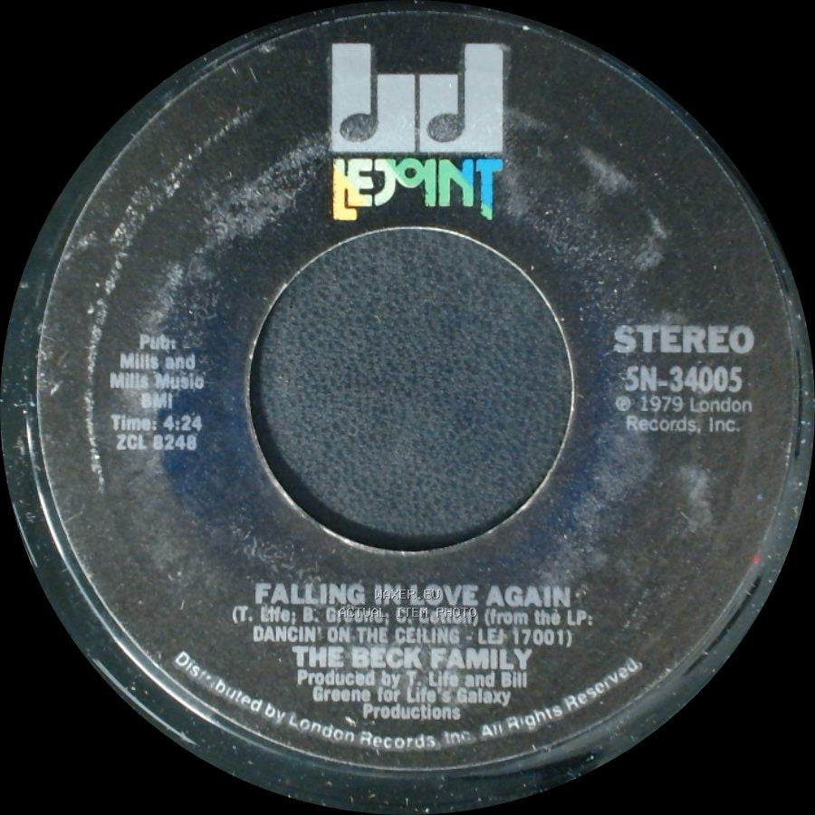 The Beck Family - Falling In Love Again / Can You Feel It side A