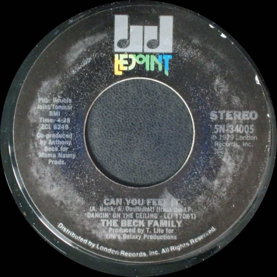 The Beck Family - Falling In Love Again / Can You Feel It side B