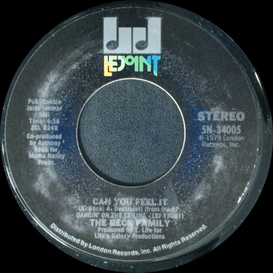 The Beck Family - Falling In Love Again / Can You Feel It side B