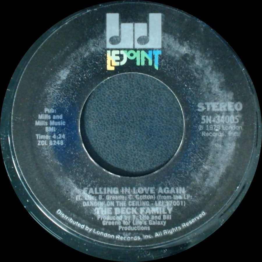 The Beck Family - Falling In Love Again / Can You Feel It side A